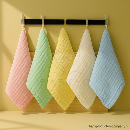 Babydoek hydrofiel – set van 5 (30x30 cm)