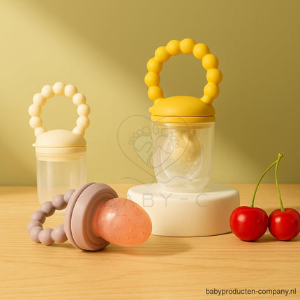 Fruit- / voedselspeen (siliconen) - inclusief 3 speenmaten