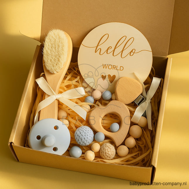 Kraamcadeau set – Hello World (5-delig)