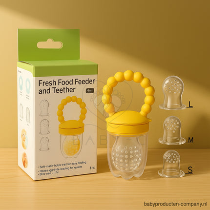 Fruit- / voedselspeen (siliconen) - inclusief 3 speenmaten