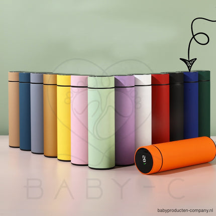 Thermosfles met digitale temperatuurmeter – RVS 500ml