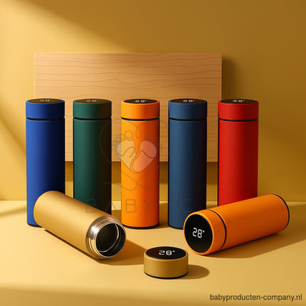 Thermosfles met digitale temperatuurmeter – RVS 500ml