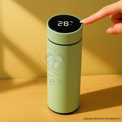 Thermosfles met digitale temperatuurmeter – RVS 500ml